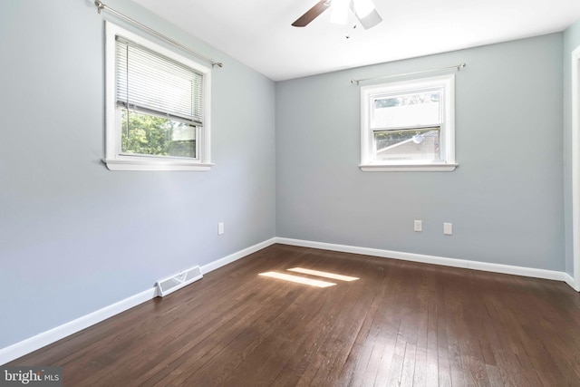 663 Newberry Rd, Middletown, PA 17057 - empty room featuring healthy amount of natural light, hardwood / wood-style floors, and a ceiling fan