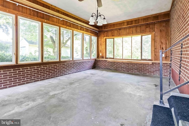 663 Newberry Rd, Middletown, PA 17057 - unfurnished sunroom with a chandelier
