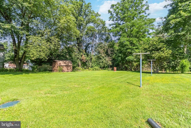 663 Newberry Rd, Middletown, PA 17057 - view of green lawn featuring a storage shed
