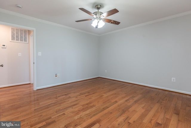 10311 Poe Dr, Manassas, VA 20110 - unfurnished room with ceiling fan, wood finished floors, and ornamental molding