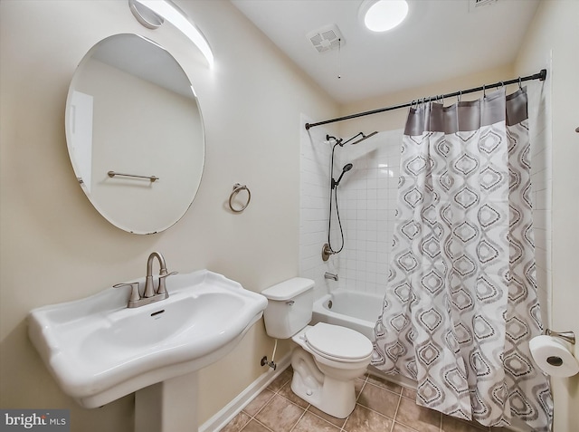 1042 Brinker Dr, Hagerstown, MD 21740 - bathroom with shower / tub combo and tile patterned floors
