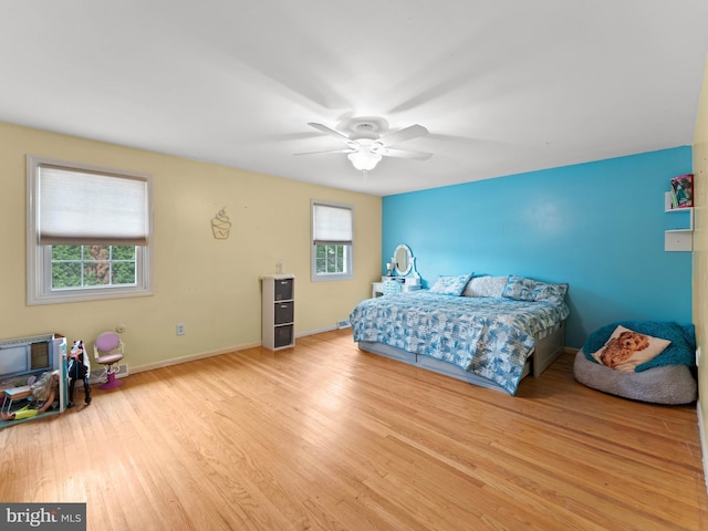 2505 Yellowstone Rd, Cinnaminson, NJ 08077 - bedroom with wood finished floors and ceiling fan