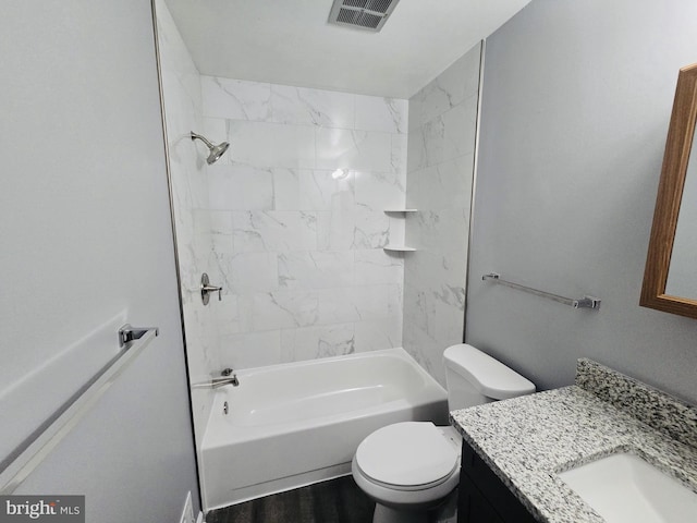 9090 Moonshine Holw Unit C, Laurel, MD 20723 - bathroom with vanity, shower / bath combination, and wood finished floors
