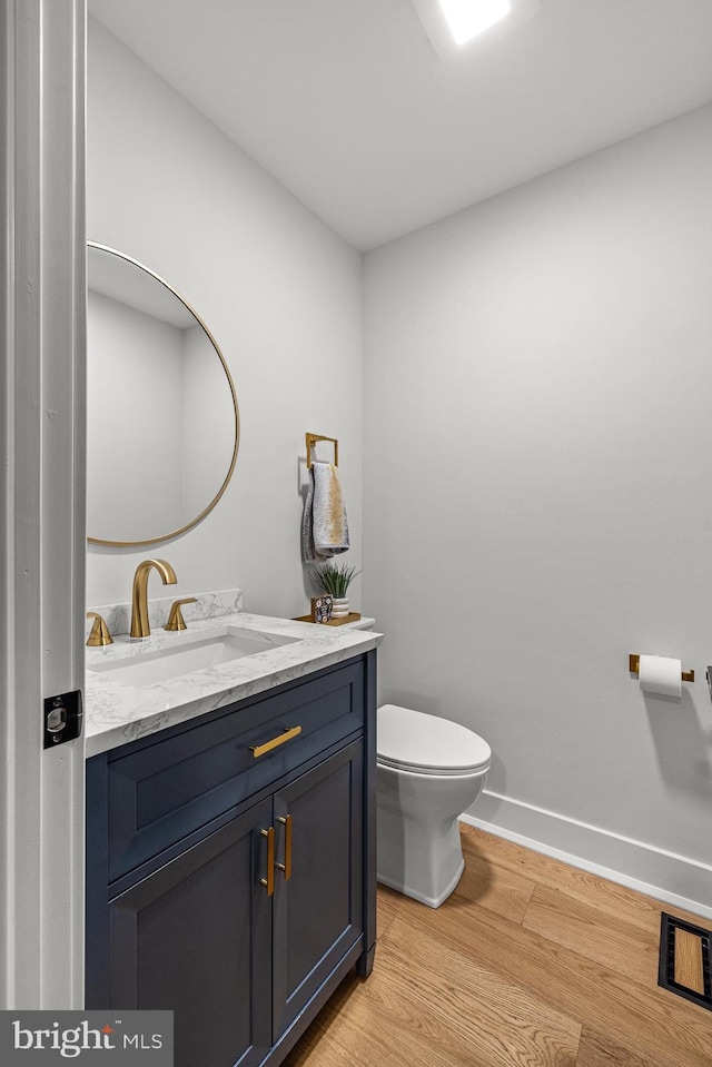 9 W Shore Ct, Landenberg, PA 19350 - half bathroom with wood finished floors and vanity