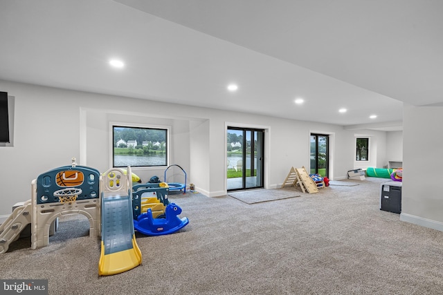 9 W Shore Ct, Landenberg, PA 19350 - recreation room with recessed lighting and carpet flooring