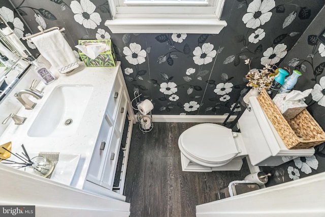 2404 Elfreths Aly, Bensalem, PA 19020 - half bath with wood finished floors and vanity