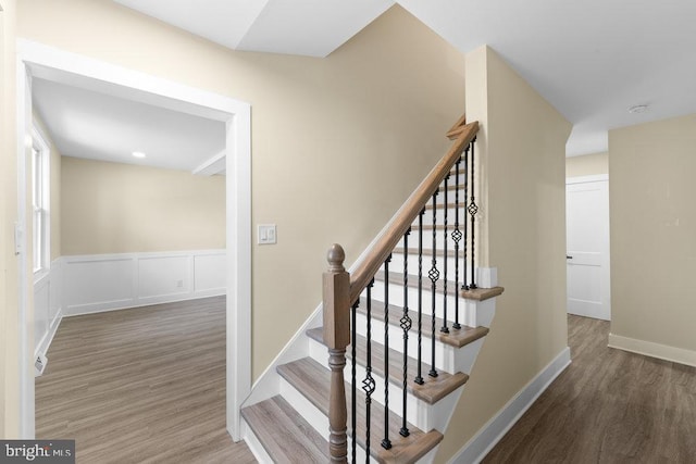 201 E Franklin Ave, Edgewater Park, NJ 08010 - stairway featuring wood finished floors and healthy amount of natural light