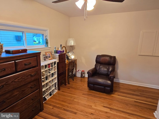 235 S Main St, Quakertown, PA 18951 - sitting room with ceiling fan and light wood-style flooring