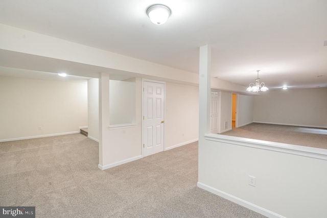 114 Dragoon Dr, Montross, VA 22520 - finished basement with carpet floors and a chandelier