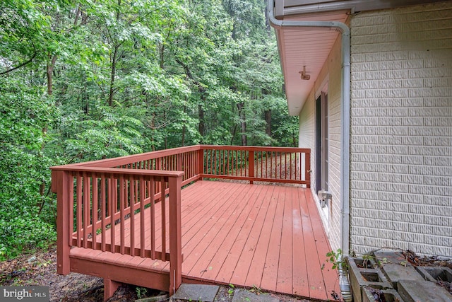 114 Dragoon Dr, Montross, VA 22520 - wooden deck with a wooded view