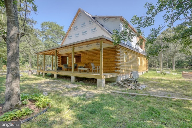 25036 Becks Ln, Georgetown, DE 19947 - view of side of property with log exterior