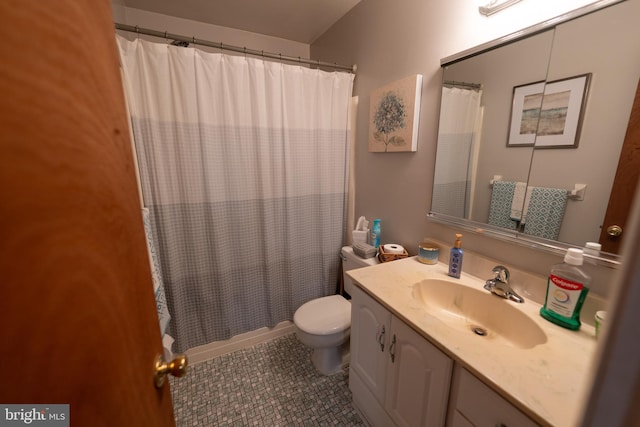 236 Jan Dr, Harleysville, PA 19438 - bathroom with vanity, tile patterned flooring, and curtained shower