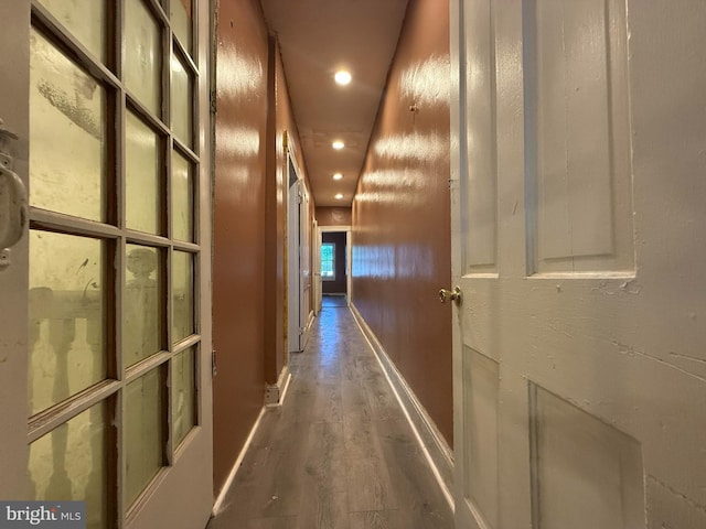 2424 Greenmount Ave, Baltimore, MD 21218 - hallway featuring wood finished floors and recessed lighting
