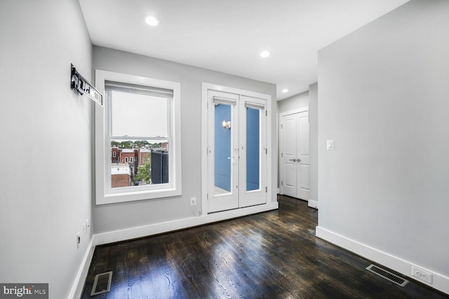 2015 Flagler Pl NW Unit 2, Washington, DC 20001 - foyer entrance with wood finished floors, recessed lighting, and french doors