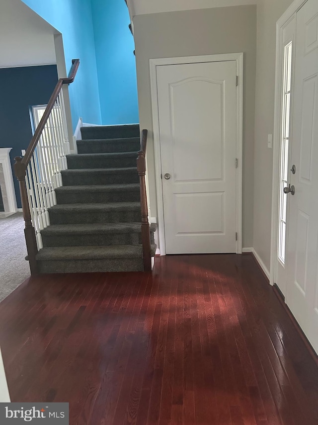 655 Morris Ave, Newfield, NJ 08344 - foyer with stairway and hardwood / wood-style flooring