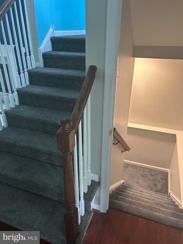655 Morris Ave, Newfield, NJ 08344 - stairway featuring wood finished floors and baseboards