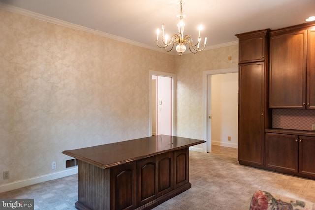 160 Fox Rd, Palmyra, PA 17078 - unfurnished office with a chandelier and ornamental molding