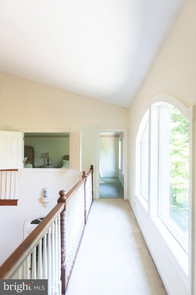 160 Fox Rd, Palmyra, PA 17078 - corridor featuring light carpet and lofted ceiling