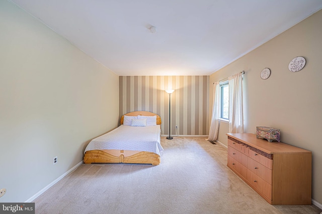 507 Foxwood Ln Unit 507, Paoli, PA 19301 - bedroom featuring light carpet and wallpapered walls