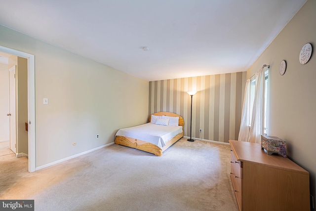 507 Foxwood Ln Unit 507, Paoli, PA 19301 - bedroom featuring light carpet and wallpapered walls