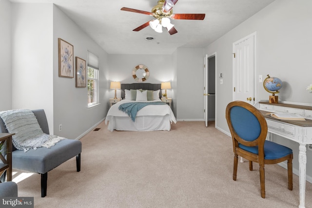 2508 Smoketree Ln, Crofton, MD 21114 - carpeted bedroom with an office area and a ceiling fan