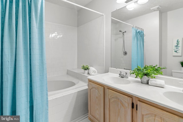 2508 Smoketree Ln, Crofton, MD 21114 - full bath with a garden tub, double vanity, and tiled shower