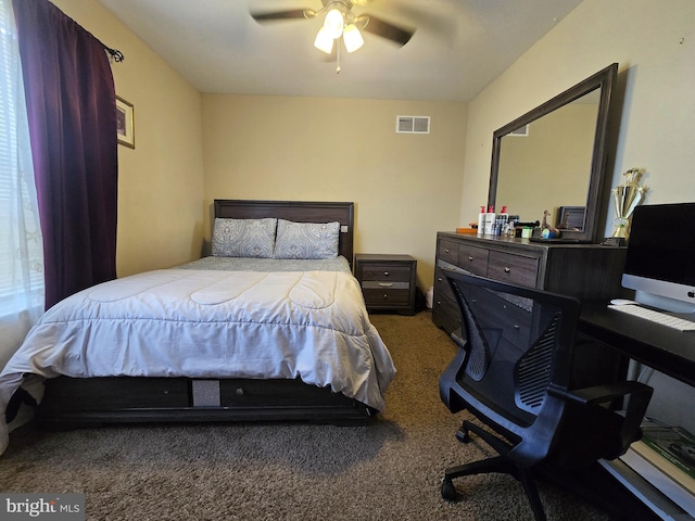 476 W Harvest Ln, Middletown, DE 19709 - carpeted bedroom featuring an office area and ceiling fan