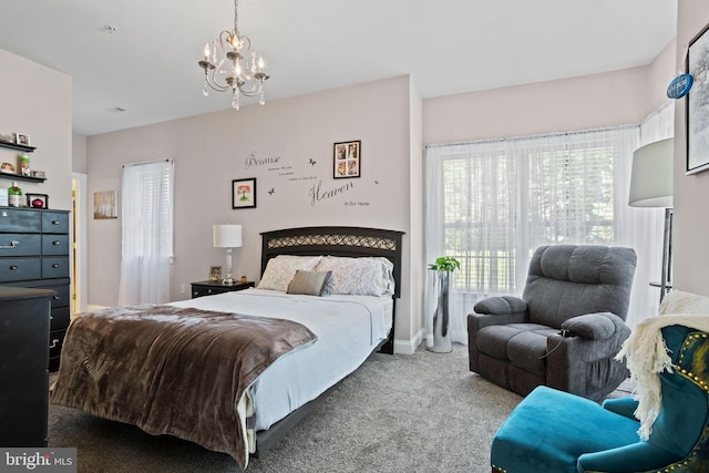 6000 Village Way Unit 308, Upper Chichester, PA 19061 - carpeted bedroom with a chandelier