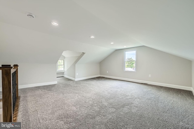 3704 Frankford Ave, Baltimore, MD 21206 - bonus room featuring vaulted ceiling, healthy amount of natural light, carpet floors, and recessed lighting