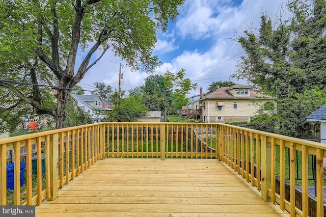 3704 Frankford Ave, Baltimore, MD 21206 - wooden deck featuring a residential view