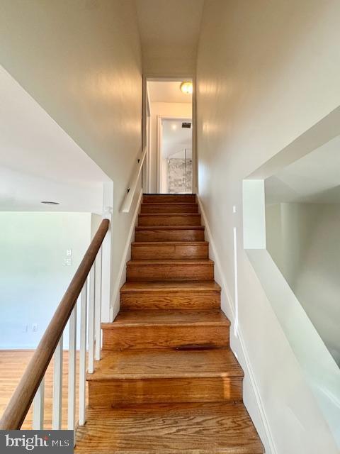 3814 Jancie Rd, Fairfax, VA 22030 - stairway with wood finished floors