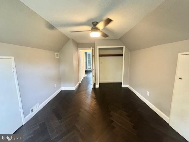 3814 Jancie Rd, Fairfax, VA 22030 - bonus room with a ceiling fan and lofted ceiling