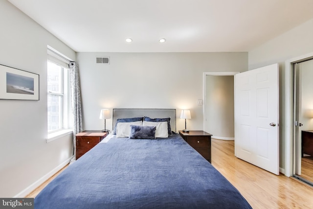 1619 R St NW Unit 501, Washington, DC 20009 - bedroom featuring light wood-type flooring and recessed lighting