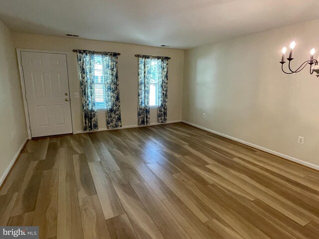 1103 Jousting Way, Mount Airy, MD 21771 - foyer entrance with a chandelier and wood finished floors