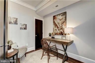 3624 10th St NW Unit 4, Washington, DC 20010 - office space with ornamental molding and light wood-type flooring