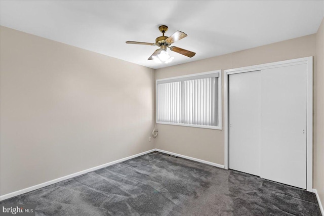 206 Canterbury Ct, Hightstown, NJ 08520 - unfurnished bedroom with carpet floors, a closet, and ceiling fan