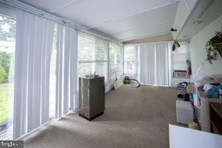 3782 Grandview Ave, Bensalem, PA 19020 - sunroom / solarium featuring carpet, lofted ceiling, and cooling unit
