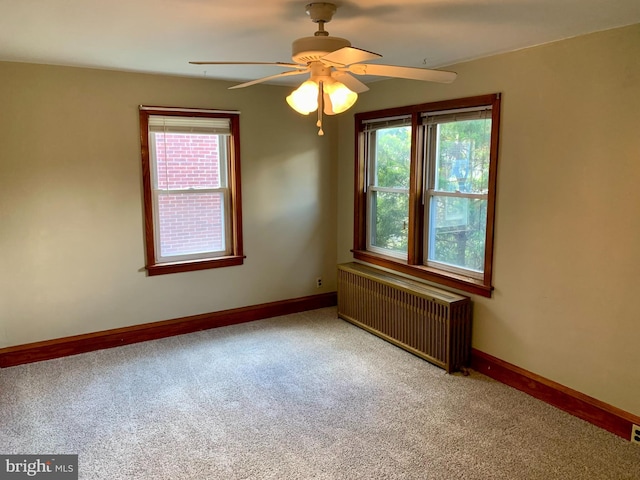 3019 Old Rte 22, Hamburg, PA 19526 - carpeted spare room with radiator, ceiling fan, and healthy amount of natural light