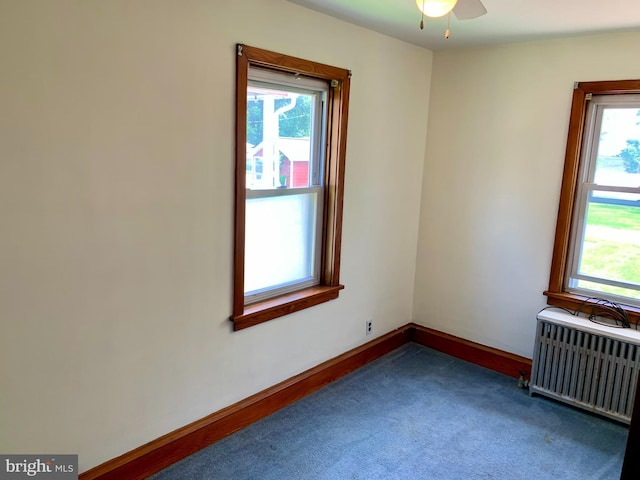 3019 Old Rte 22, Hamburg, PA 19526 - carpeted spare room with radiator heating unit and a ceiling fan