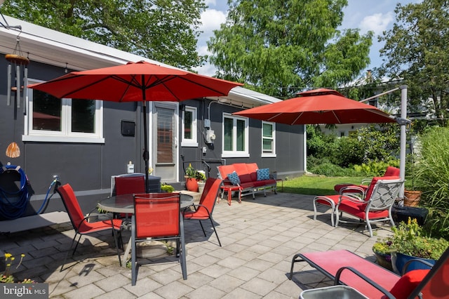 8102 Douglas Rd, Glenside, PA 19038 - view of patio with an outdoor hangout area and outdoor dining space