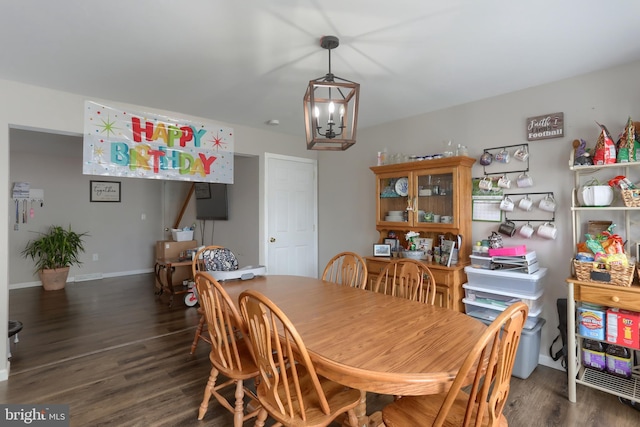 206 Lighthouse Dr, Jonestown, PA 17038 - dining space featuring wood finished floors and a chandelier