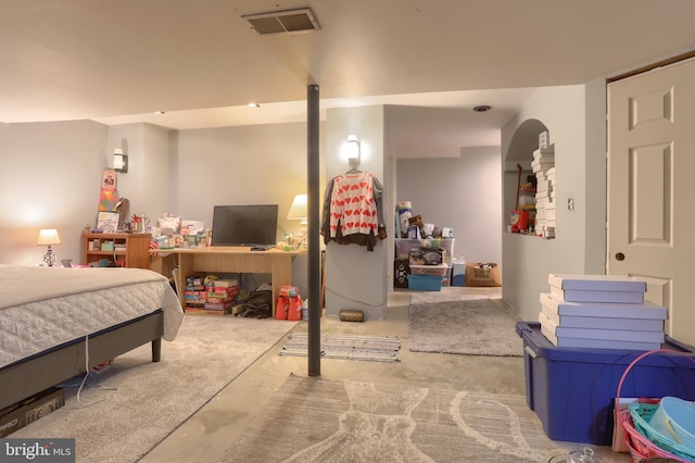 206 Lighthouse Dr, Jonestown, PA 17038 - bedroom with concrete floors