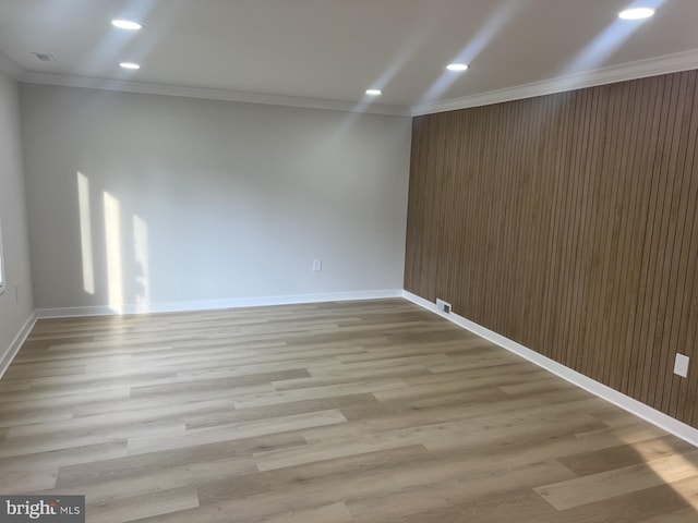 63 Baker Blvd, Marlton, NJ 08053 - empty room featuring ornamental molding, recessed lighting, and wood finished floors