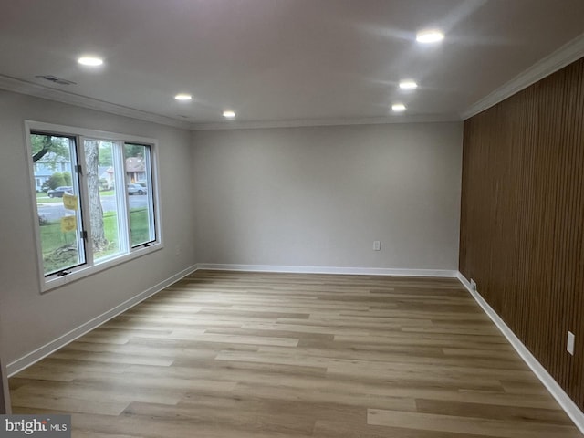 63 Baker Blvd, Marlton, NJ 08053 - spare room with crown molding, light wood finished floors, and recessed lighting