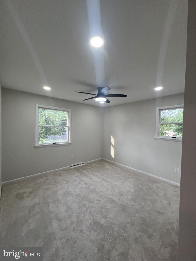63 Baker Blvd, Marlton, NJ 08053 - carpeted empty room featuring ceiling fan and recessed lighting