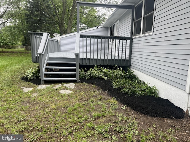 63 Baker Blvd, Marlton, NJ 08053 - view of yard with a wooden deck