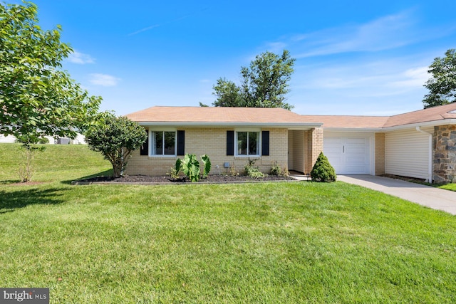 3533 Fitzhugh Ln Unit 77-A, Silver Spring, MD 20906 - ranch-style home featuring an attached garage, brick siding, driveway, and a front yard