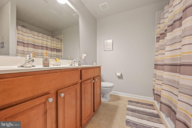 45 Harcrest Ct, Dover, DE 19901 - bathroom with tile patterned floors, vanity, and a shower with curtain