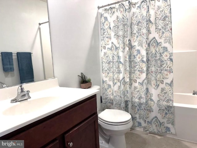 18 Kilgore Way, Bunker Hill, WV 25413 - full bath with vanity, shower / bathtub combination with curtain, and tile patterned floors