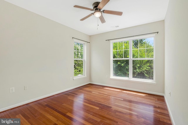 13329 Connor Dr Unit G, Centreville, VA 20120 - spare room featuring wood finished floors and a ceiling fan